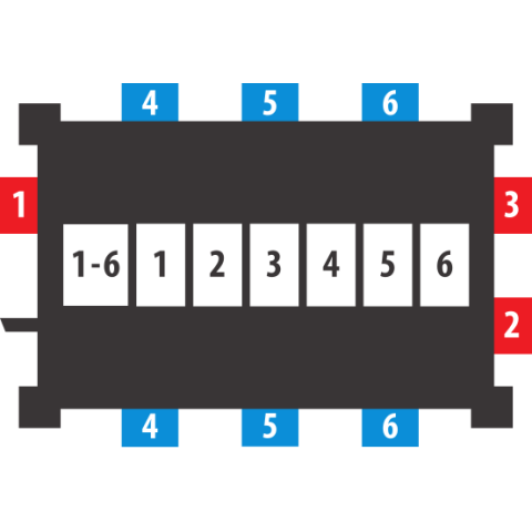 Profi Baustromv. BSV 5-32A FI Typ B 2m H07RN-F5G6.0 CEE32A+2x16A, 6x230V