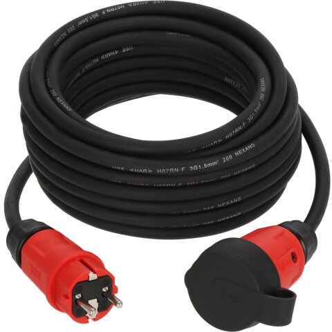 Profi Verl.-Kabel VN 1100 *DE* IP44 10m H07RN-F3G1,5 schwarz
