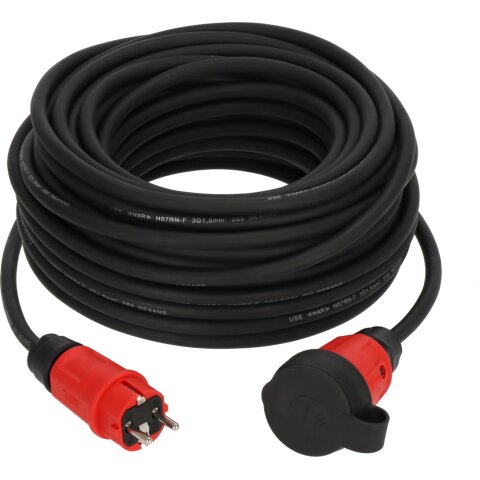 Profi Verl.-Kabel VN 2100 *DE* IP44 25m H07RN-F3G1,5 schwarz