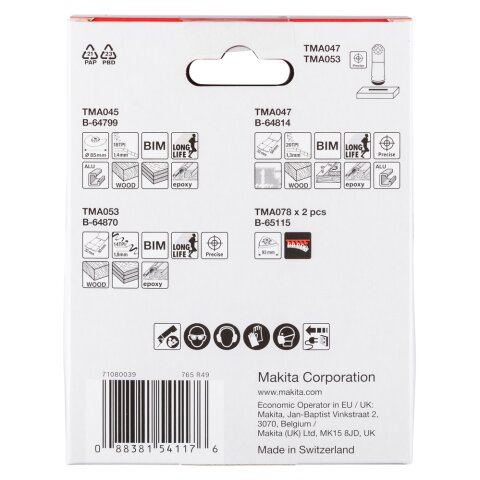 Makita Aktion B-67511 Schreinerset 5Stk