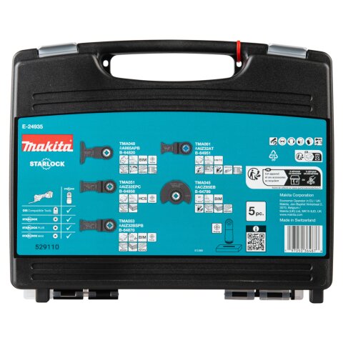 Makita Aktion E-24935 Multitool STARLOCK Set 5-tlg.