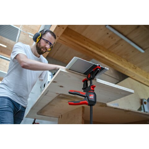 Bessey Einhand-Tischzwinge EZR360 für Führungsschienen | 360° drehbar (2 Stück im Set) - EZR360-15SET