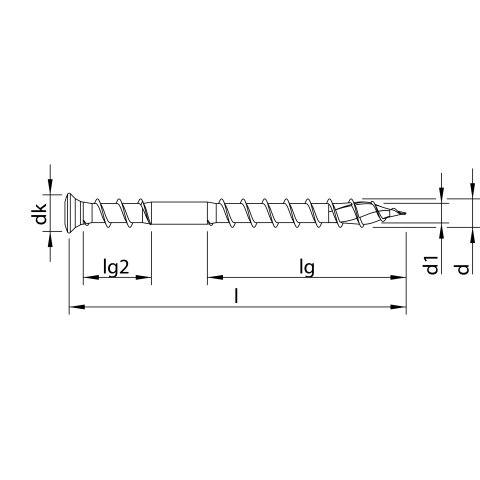 HECO-TOPIX-plus A2 5 x 60, Terrassenschraube, Linsenkopf,...