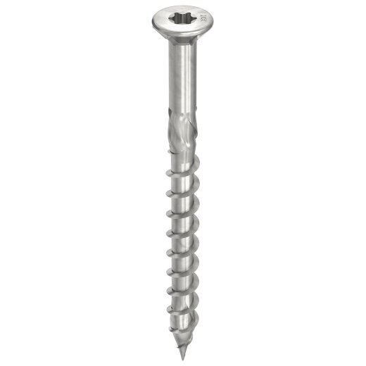HECO-TOPIX-plus A2 5 x 80, Terrassenschraube, Senkkopf, HECO-Drive, HD-20, Teilgewinde, 200 Stück