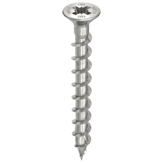 HECO-TOPIX-plus A2 4,5 x 40, Beschlagschraube, Pozi-Drive, PZD-2, Vollgewinde, 500 Stück