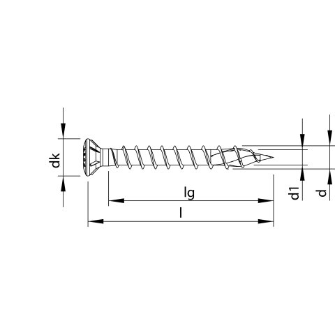 HECO-TOPIX-plus A2 4,5 x 60, Fassadenschraube,...