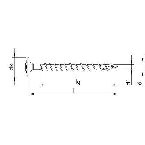 HECO-TOPIX-plus 4,5 x 25, Rückwandschraube,...