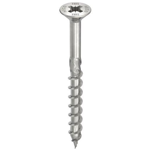 HECO-TOPIX-plus A2 6 x 120, Senkkopf, Pozi-Drive, PZD-3, Teilgewinde, 100 Stück