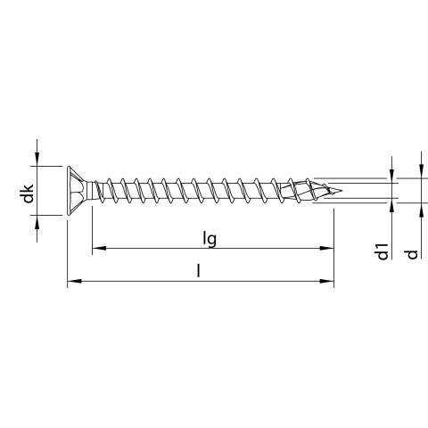 HECO-TOPIX-plus 6 x 45, Senkkopf, Pozi-Drive, PZD-3,...