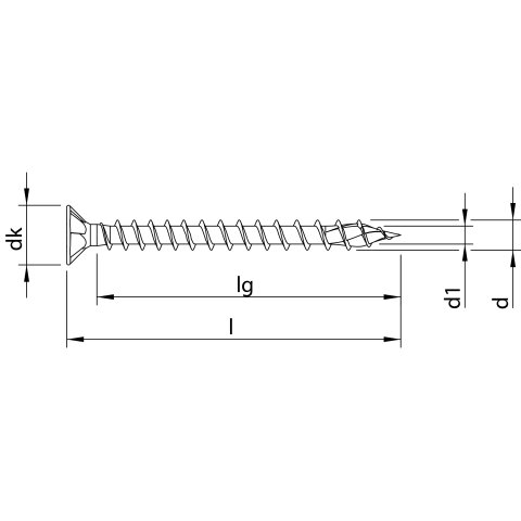 HECO-TOPIX-plus 4,5 x 80, Verlegeschraube, HECO-Drive,...