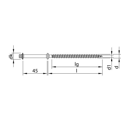 HECO-VB 7,5 x 100, VB-48-Kopf, Außen-TX, AT-E8,...