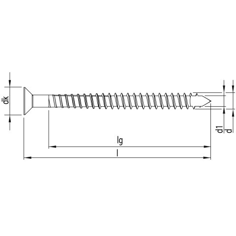 HECO-WR 13 x 500, Senkkopf, T-Drive, T-50, Vollgewinde,...
