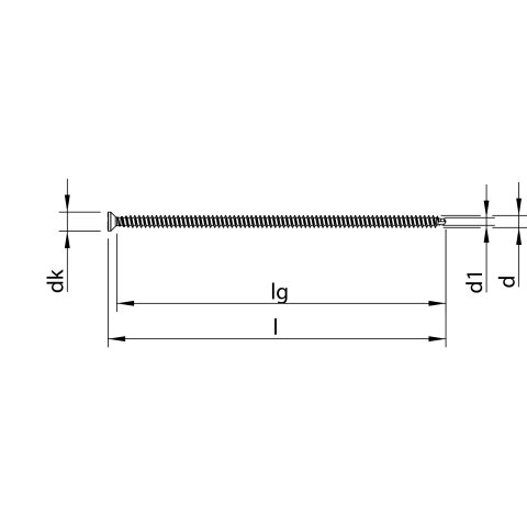 HECO-WR 9 x 400, Senkkopf, T-Drive, T-40, Vollgewinde,...