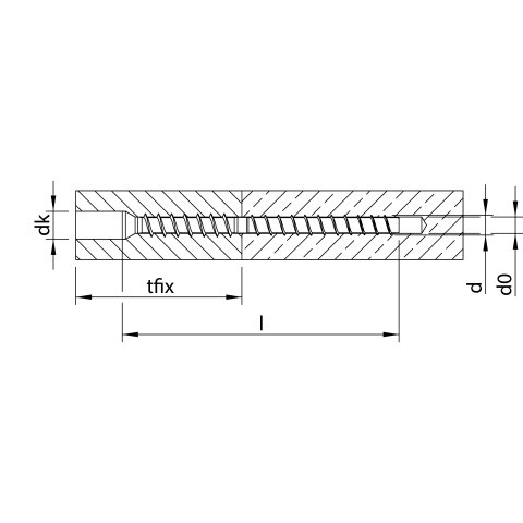 MULTI-MONTI-TimberConnect 10 x 130, Zylinderkopf, T-45,...