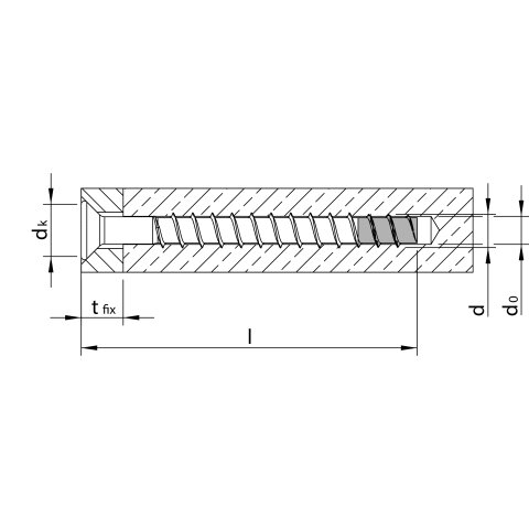MULTI-MONTI-plus F A4 10 x 90, Senkkopf, T-40, blank, 25...