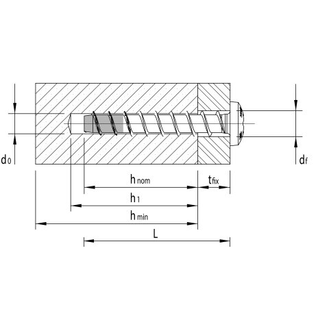 MULTI-MONTI-plus P A4 7,5 x 40, Rundkopf, T-30, blank, 50...