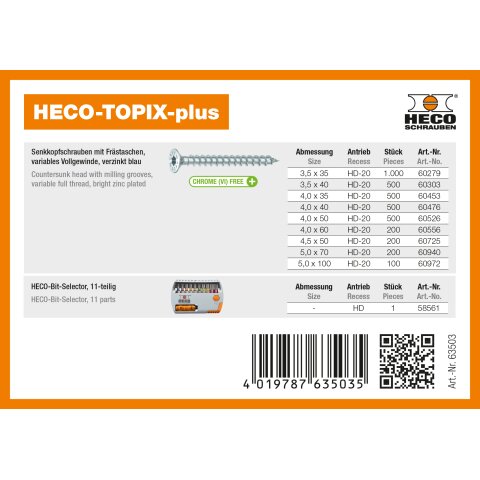 HECO-TOPIX-plus Profiset "Schreiner"