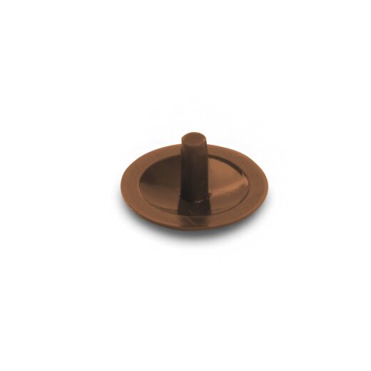 Zierkappen, Zapfen Ø2,4mm, Ø12mm, RAL8007, rehbraun, 500 St.