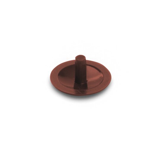 Zierkappen, Zapfen Ø2,4mm, Ø12mm, RAL8012, rotbraun, 500 St.