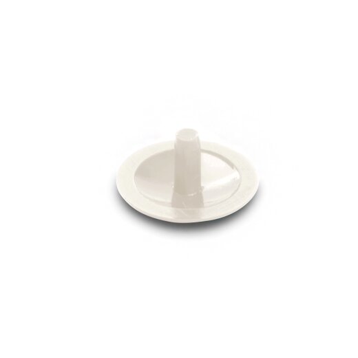 Zierkappen, Zapfen Ø2,4mm, Ø12mm, RAL9010, weiß, 500 St.