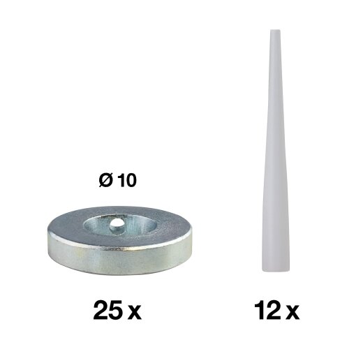 MULTI-MONTI-plus Verfüllscheiben-Set Ø 10 mm