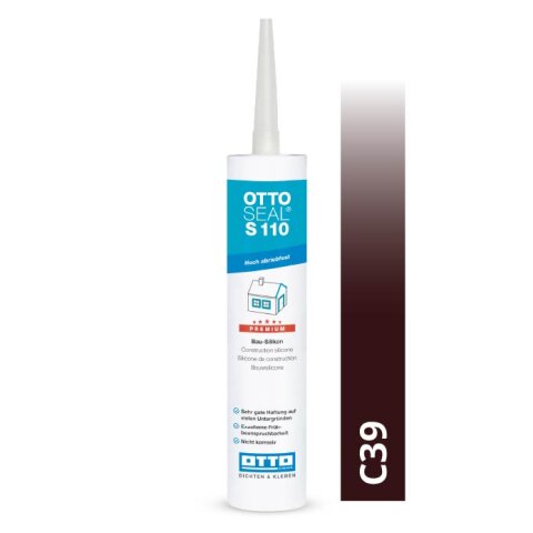 Otto Bau-Silikon schokobraun C39 matt "OTTOSEAL...