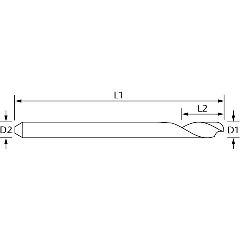 Einzahnfräser mit Stirnradius   D=8 L=20 - ES-SCR-0800-8-200-60