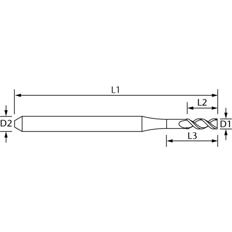 vhf Zweizahnfräser für Aluminium  alle...