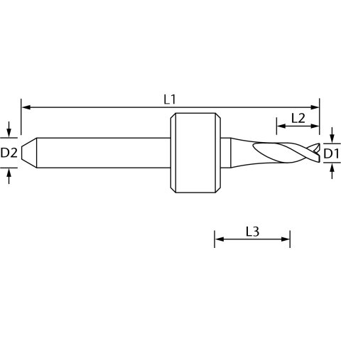 vhf Rub-Out-Fräser   D=3 L=6,5 - RO-0300-3-065-30