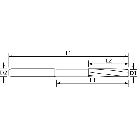 Dreizahnfräser für Schaumstoff   D=8 L=40 -...