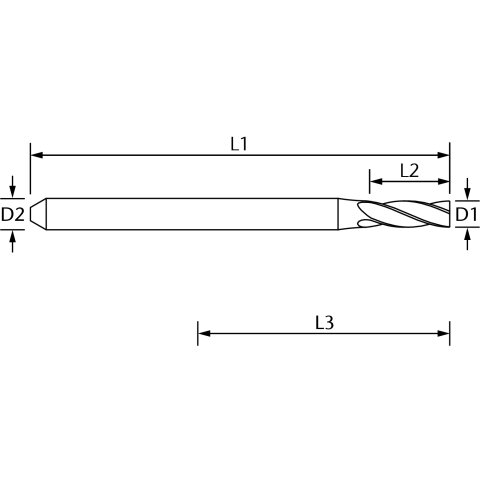 vhf Vierzahnfräser Varius  alle Varianten   D=6 L=12 - VS-SC-0600-6-120-50-HL