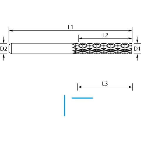 vhf Verbundstofffräser, medium verzahnt   D=8 L=32 -...