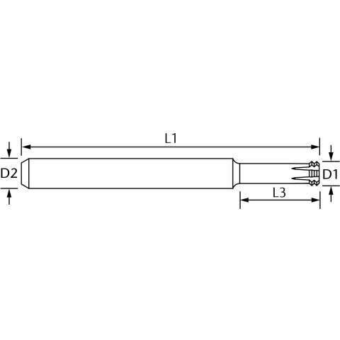 Gewindewirbler    D=7,9 L= - GW-M10-0790-8-320-75