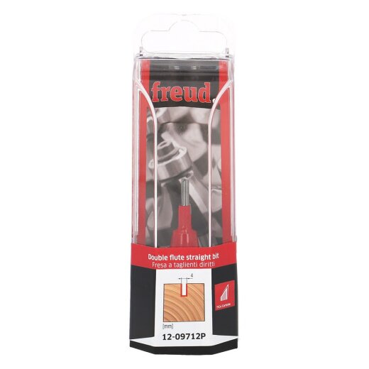 Freud  Zweischneiden-Nutfräser Typ B Schaft 12 mm 4 x 10 (Schneiddurchmesser x Schnitthöhe) - F03FR01518