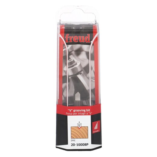 Freud  V-Nutfräser Schaft 8 mm 90° x 6 (Winkel x Schnitthöhe) - F03FR01618
