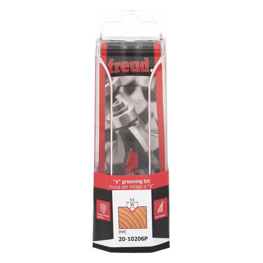 Freud  V-Nutfräser Schaft 6 mm 90° x 10 (Winkel x Schnitthöhe) - F03FR01619
