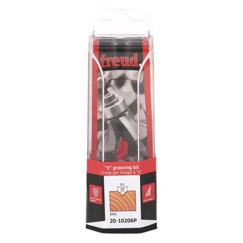 Freud  V-Nutfräser Schaft 6 mm 90° x 10 (Winkel...