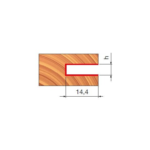 Freud  Scheibennutfräser auf Schaft, Schaft 8 mm 5 x 14,4 (Schnittbreite x Schlitzlänge) - F03FR02100