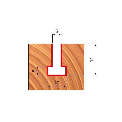 Freud  Schlüssellochfräser Schaft 6 mm 10 x 17 (Durchmesser x Schnitthöhe) - F03FR02159