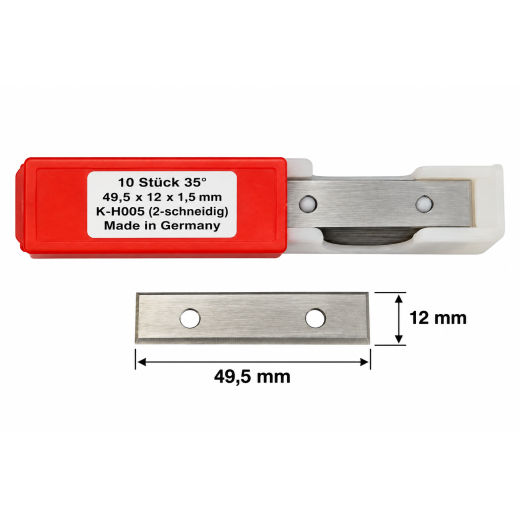 Wendemesser 10 Stück  49,5x12x1,5mm K-HC05 (4-schneidig)