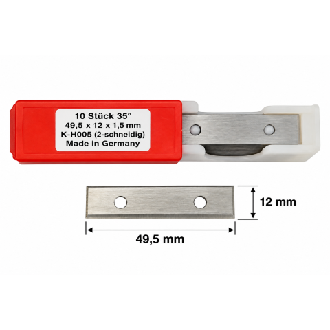 Wendemesser 10 St&uuml;ck  49,5x12x1,5mm K-HC05...
