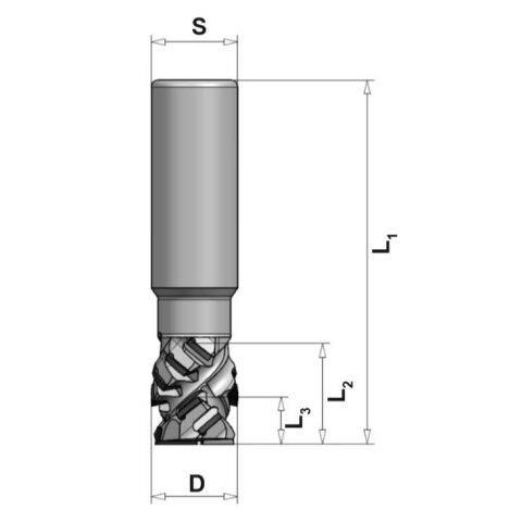AKE DP Nutschtfräser Z2+Z3 20X34/105 S20 Z2/2 DP R - 10206253