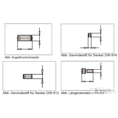 AKE Gewindestift DIN916 M06X005 VERZ