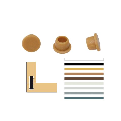 Lamello Clamex Abdeckkappe, 100 Stück, RAL 7035 lichtgrau