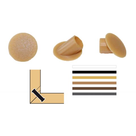 Lamello Clamex Abdeckkappe 45°, 100 Stück, RAL...