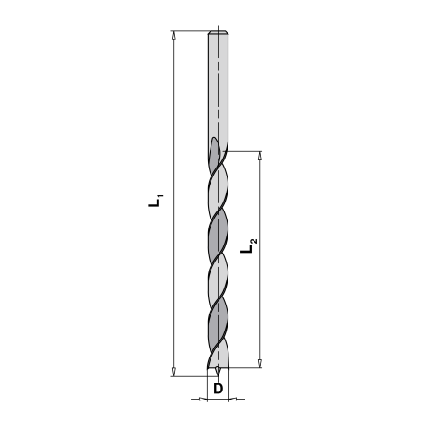 AKE 3mm HS Spiral-Holzbohrer 3x30x60mm mit Vorschneider Links