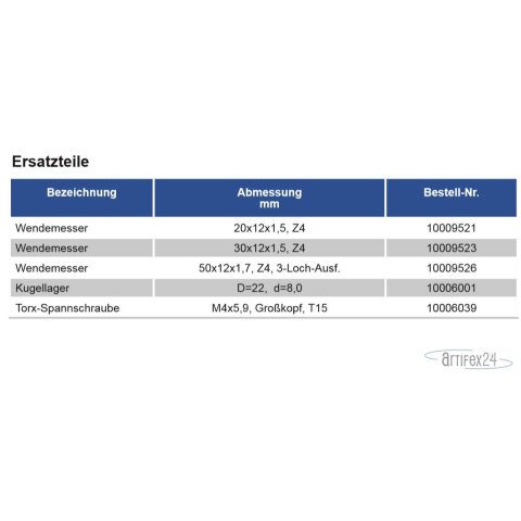 ZUB LAGER 22,0X7,0X8,0