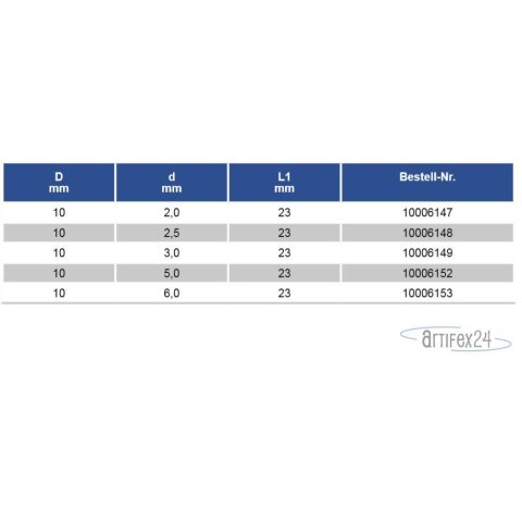 AKE Bohreraufnahmen Geschlitzte Spannhülse 3mm/10mm - 10006149