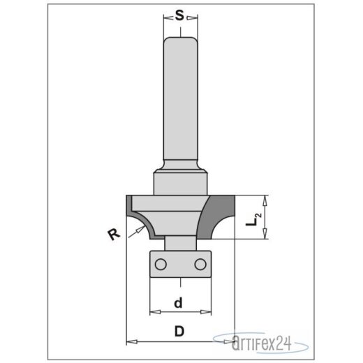 AKE HW Abrundfräser 15,9X5,0X6,35 - 10005992