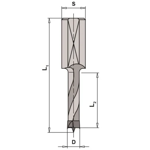 AKE Dübelbohrer 5,2X27/57,5 S10X27 Z2 HW R